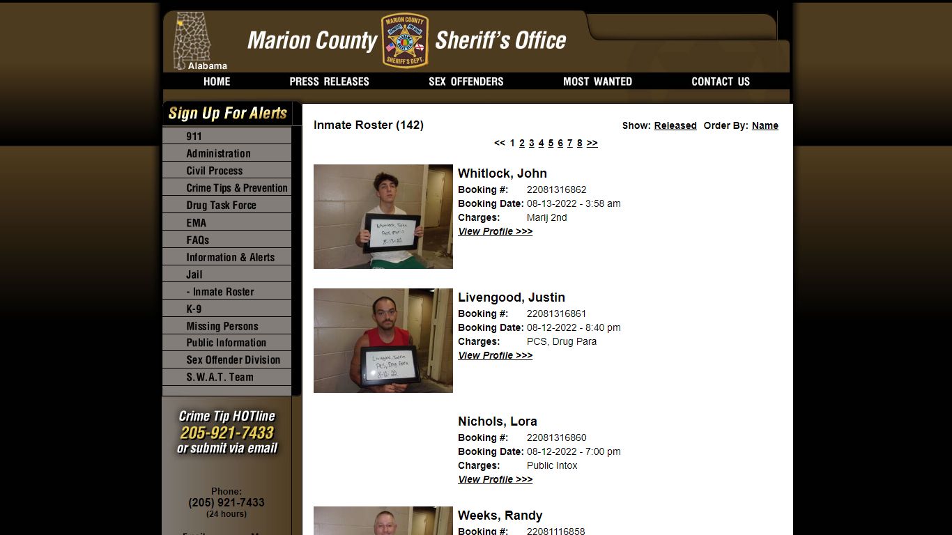 Inmate Roster - Marion County Sheriff's Office